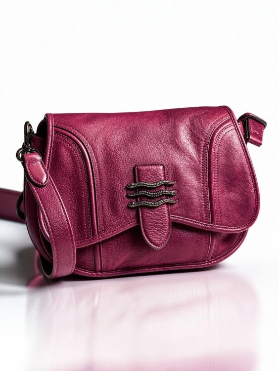 Aimee Kestenberg Handbags - Aimee Kestenberg Oxblood Fierce Leather Saddle Crossbody Bag Burgundy